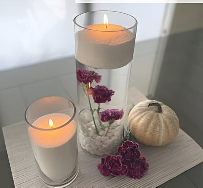 Pearled Candle 18 Oz - Unscented Non Toxic Luxury Long Lasting Powder Candles - Lasts up to 120 Hours - Refillable Candle Sand with 30 Wicks for Candle Making